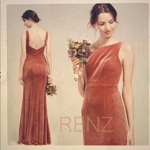 Velvet Bridesmaid Dress (RenzRags)